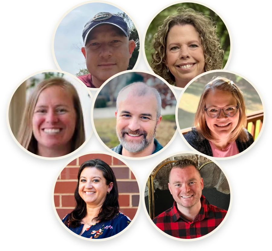 Portrait collage of the seven Brighton Forest HOA reform candidates